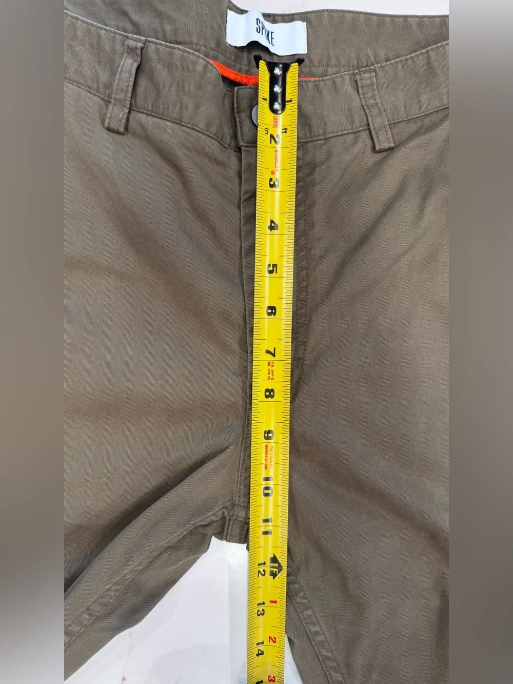 SPOKE Heroes Men’s Olive Green Chino Pants W32 L31 Build A Stretch Slim Tapered